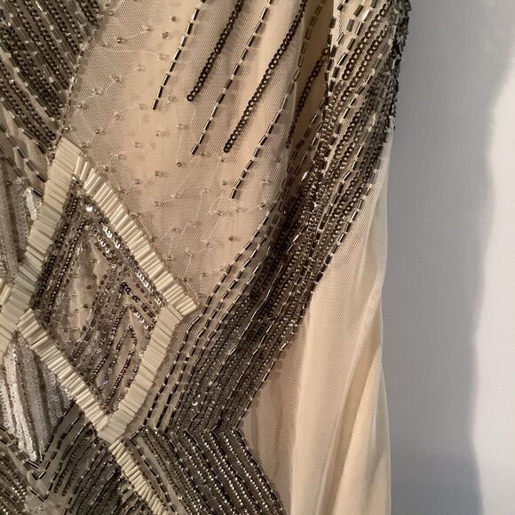 #125 THE JETSET DIARIES the nude beaded mini dress - Picture 7 of 13